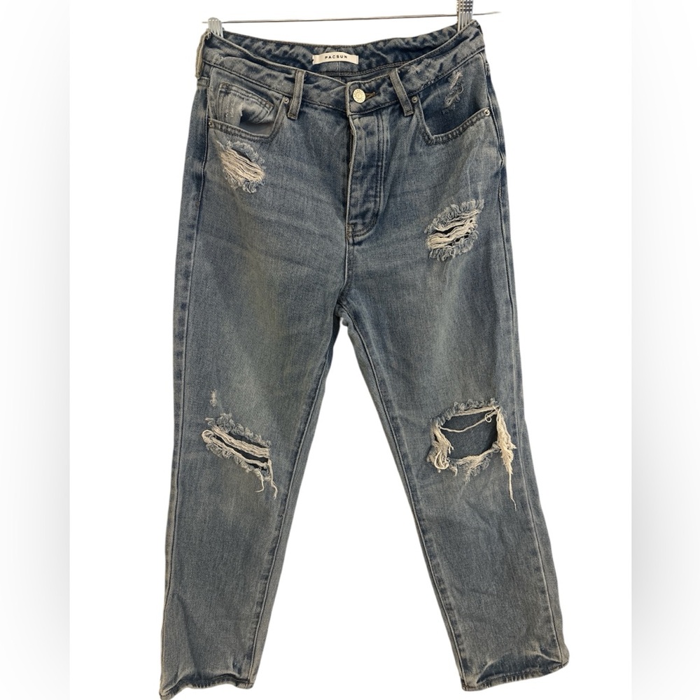 Women’s PacSun Distressed Mom Jeans, Size 26.